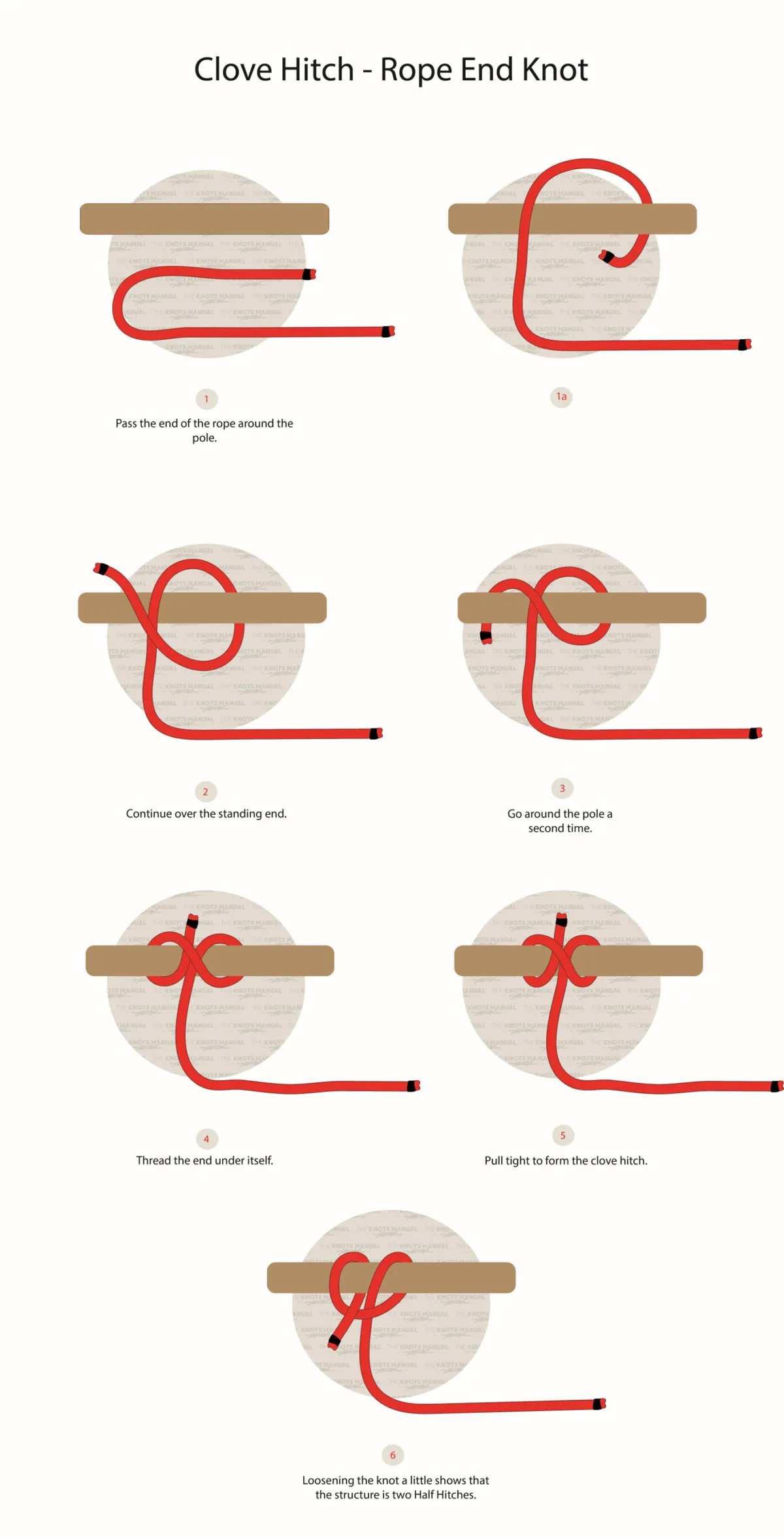 clove hitch knot outdoor post