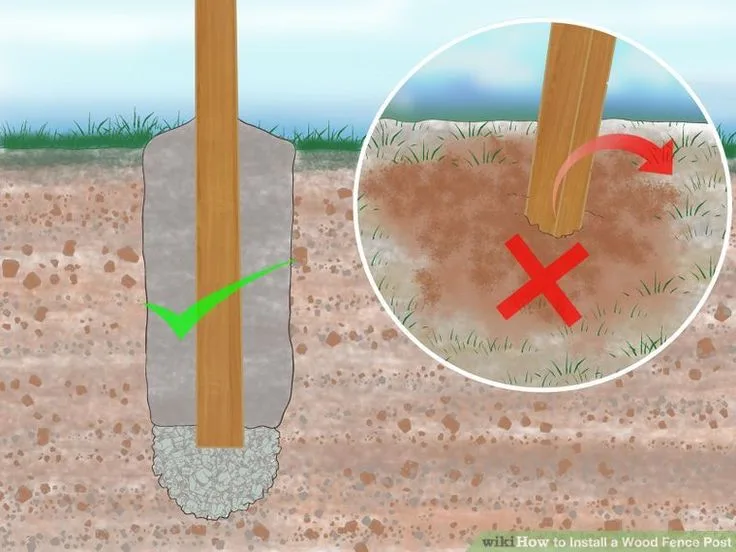 garden fence post installation