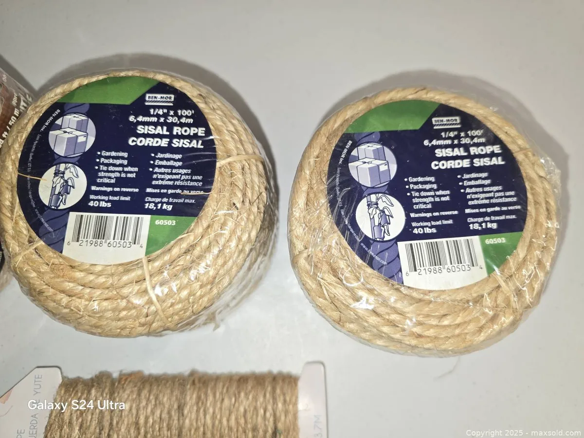 jute sisal hemp rope types