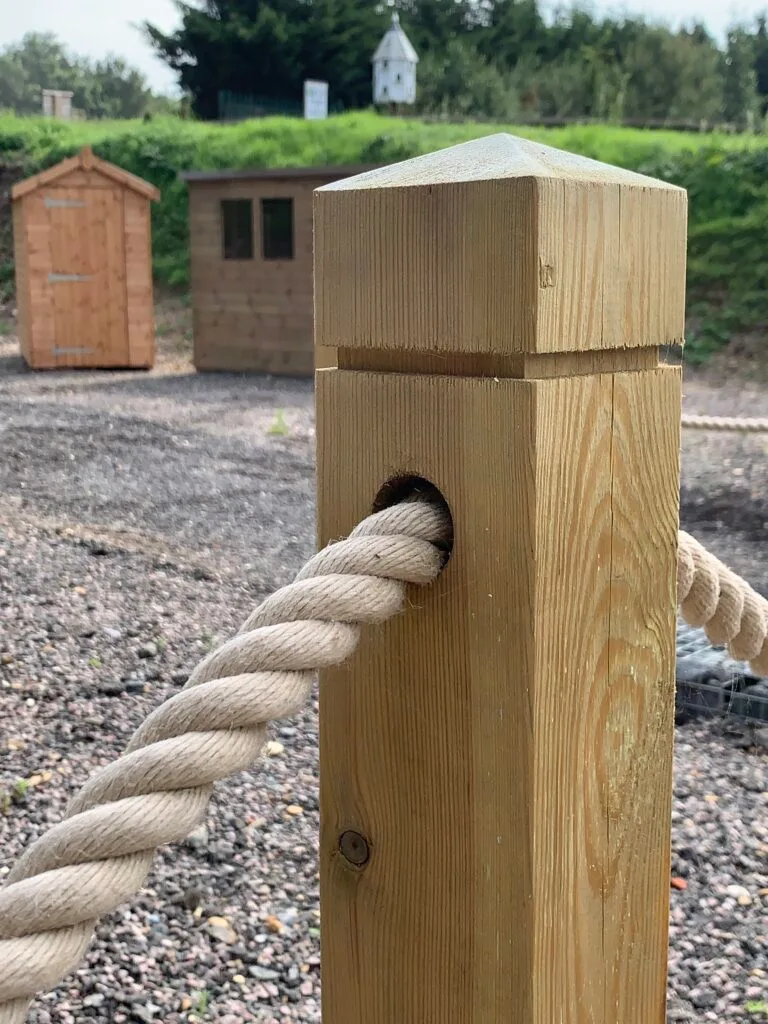 rope threading deck post holes