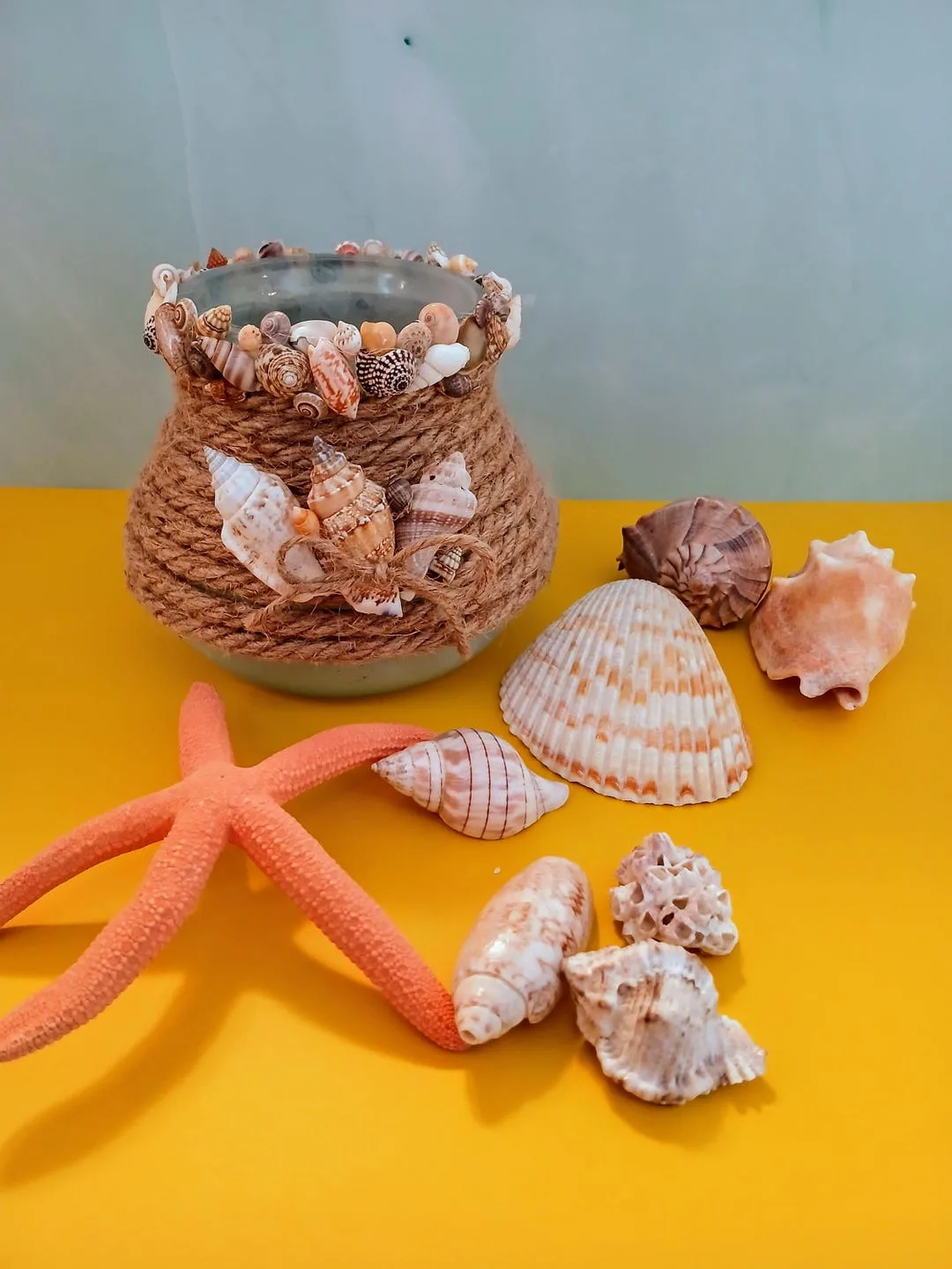 rope wrapped vase nautical decor